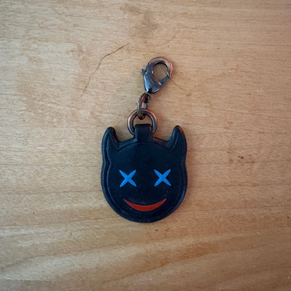 Coach Black and Blue Devil Keychain